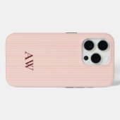 彼女へのギフトに最適なピンクストライプのiPhoneケース Case-Mate iPhoneケース (裏面 (横))