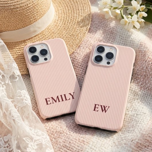 彼女へのギフトに最適なピンクストライプのiPhoneケース Case-Mate iPhoneケース