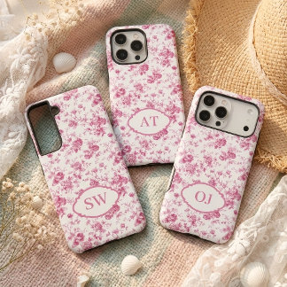 彼女へのギフトに最適なピンクトワールモノグラムフォンケース SAMSUNG GALAXY S22+ケース