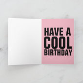 彼女へのクールな誕生日カード カード (内部)