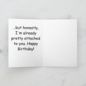 彼女へのコウモリの誕生日プレゼントに最適な面白いデザイン カード (内部)