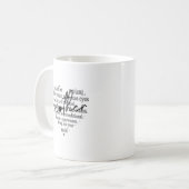 彼女へのハート型の母の引用 コーヒーマグカップ (正面左)