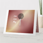 彼女へのパーソナライズされたローズゴールドゴルフ誕生日カード カード (裏面)