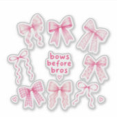 彼女へのピンクギフト「Broの前にリボンを」 シール (正面)