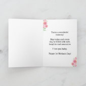 彼女へのファーストマザーズデイおめでとう カード (内部)