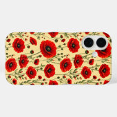 彼女へのフラワーギフトのアイデア 赤いポピーの花 フローラルな美意識 Case-Mate iPhoneケース (裏面 (横))