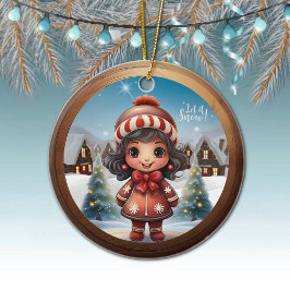 彼女へのユニークなジンジャーブレッドガールのプレゼント 🎄 セラミックオーナメント