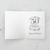 彼女へのユーモラスな50歳の誕生日カード カード (内部)