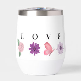 彼女へのロマンティックなギフト LOVE フラワーバタフライデザイン