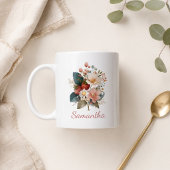 彼女への個性的なギフト いちごの花の名前入り コーヒーマグカップ