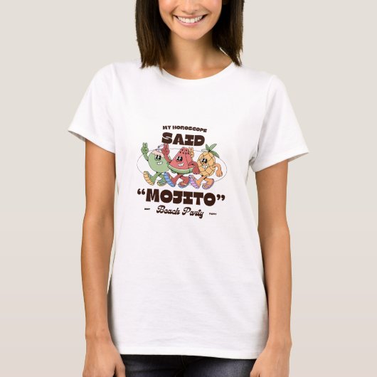 彼女への占星術ギフトのためのビーチパーティTシャツサマー Tシャツ (正面)