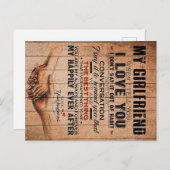 彼女への愛の名言、彼女の誕生日プレゼント ポストカード (正面/裏面)
