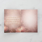 彼女への愛を綴るロマンティックなピンクの蓮のデザイン カード (内部)