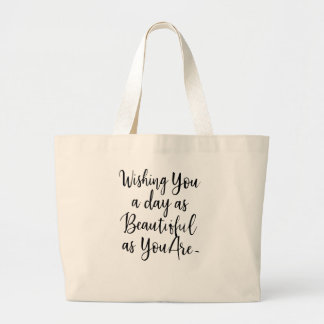 彼女への最高のギフト Quote Tee ラージトートバッグ