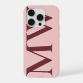 彼女への特別なイニシャルピンクの携帯ケースギフト iPhoneケース (裏面)