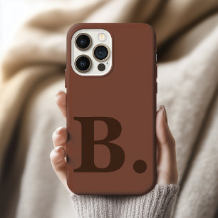 彼女への特別なギフト カスタム ブラウン モノグラム iPhone ケース