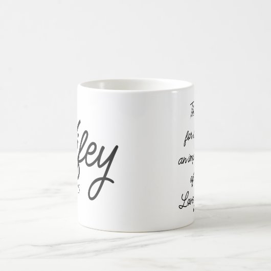 彼女への特別な婚約記念ギフト Wifey コーヒーマグカップ (中央)