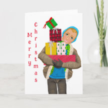 「彼女への特別な贈り物」クリスマスグリーティングカード