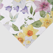 彼女への紫黄色白花緑の花飾り 薄葉紙 (詳細)