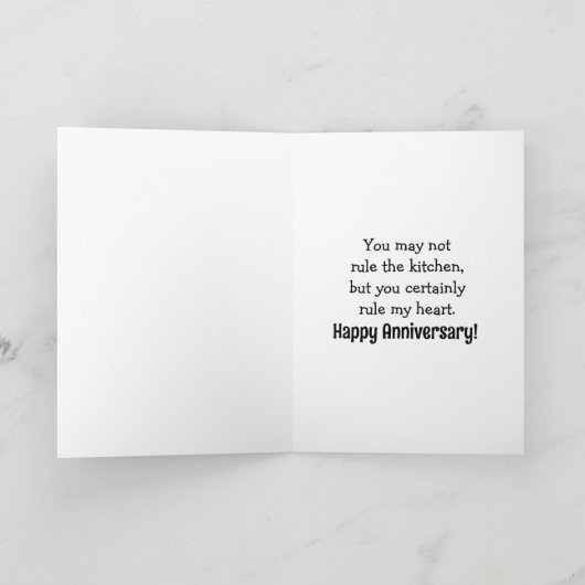 彼女への結婚記念日ユーモアカード カード (内部)