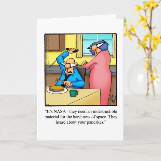 彼女への結婚記念日ユーモアカード カード (黄色い花)