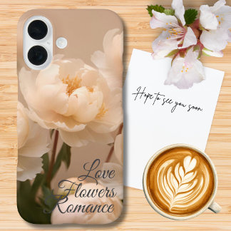 彼女への美しいロマンティックな花の写真 iPhone 16ケース