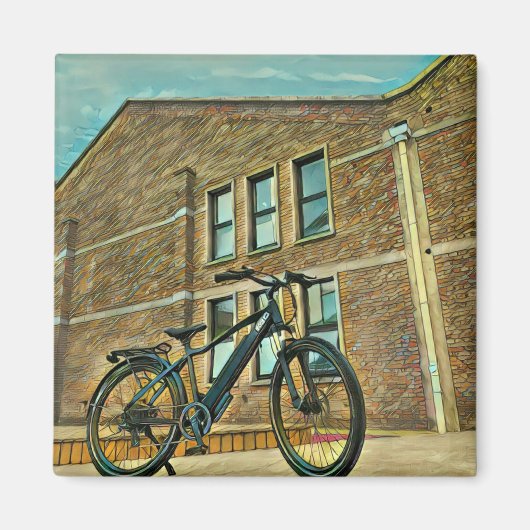彼女への自転車ギフト マグネット (正面)
