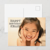 彼女への誕生日カード 美しい特別な写真 ポストカード (正面/裏面)