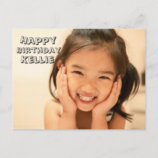 彼女への誕生日カード 美しい特別な写真 ポストカード (正面)