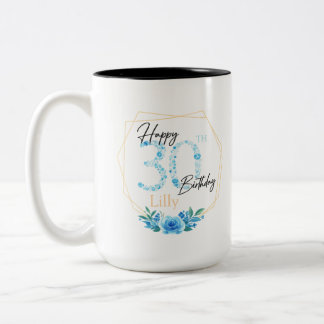 彼女への誕生日プレゼント 名前入りマグ ツートーンマグカップ
