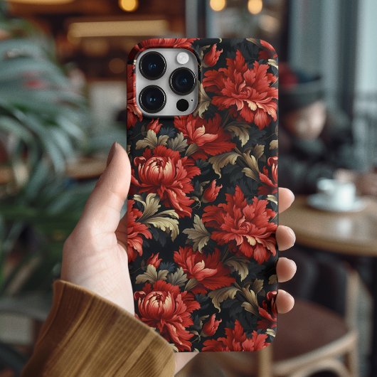 彼女への豪華な赤い芙蓉の贈り物 iPhoneケース
