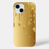彼女への贅沢な輝きゴールドラメドリップギフト Case-Mate iPhoneケース (裏面)