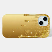 彼女への贅沢な輝きゴールドラメドリップギフト Case-Mate iPhoneケース (裏面 (横))