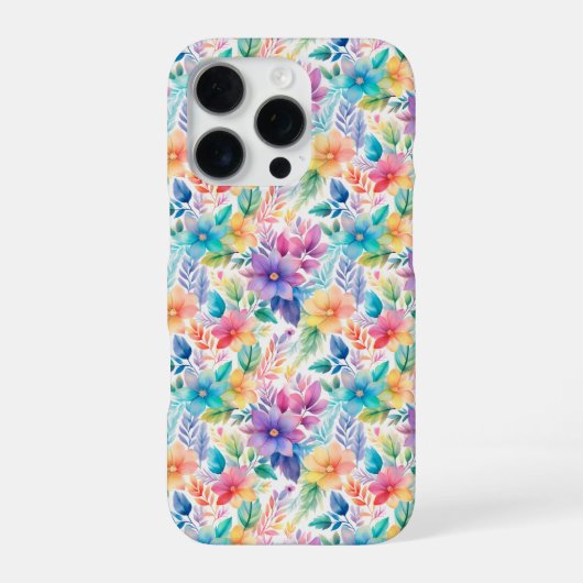 彼女への贈り物にぴったりなフェミニンなパステルボタニカルデザイン iPhoneケース (裏面)