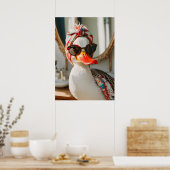 彼女への鏡プレゼントの前で鴨 ポスター (キッチン)