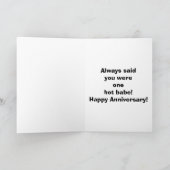 彼女への面白い記念日カード カード (内部)