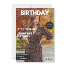 彼女への65歳の誕生日招待状 - 雑誌の表紙