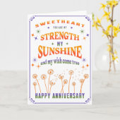 彼女または彼のための記念日カード カード (黄色い花)