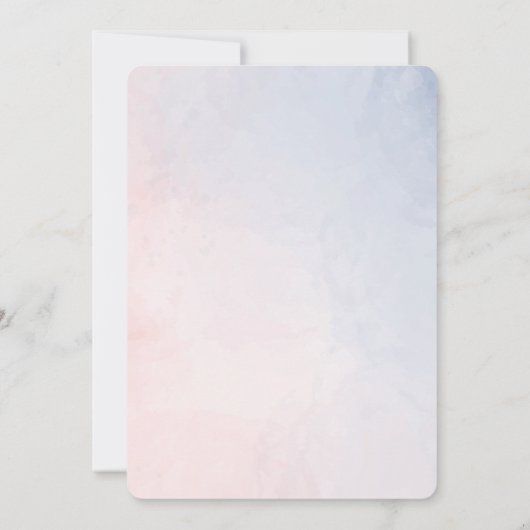 彼女または彼のジェンダーが赤ちゃんシャワー招待状を明かす 招待状 (裏面)