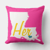 彼女または彼のルイジアナ州フローラ クッション (正面)