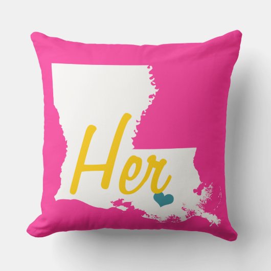 彼女または彼のルイジアナ州フローラ クッション (正面)