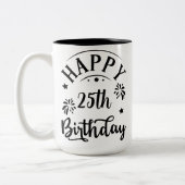 彼女または彼への誕生日おめでとうの特別なマグカップ ツートーンマグカップ (左)