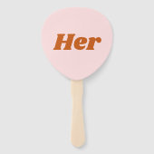 彼女または彼ピンクオレンジ結婚ディスコのゲーム ハンドファン (正面)