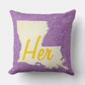 彼女または彼ルイジアナ州の花 クッション (正面)