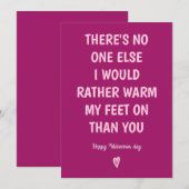 彼女または彼氏への面白いバレンタインカード シーズンカード (正面/裏面)