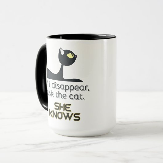 彼女もしの知っている黒猫を消す マグカップ (正面左)