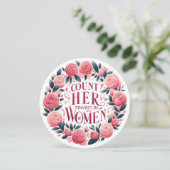 彼女をカウント：女性の歴史フラットホリデーカード シーズンカード (スタンド正面)