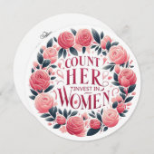 彼女をカウント：女性の歴史フラットホリデーカード シーズンカード (正面/裏面)