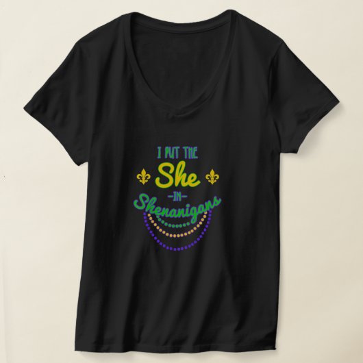 彼女をシェナニガンに入れた Tシャツ (レイダウン)
