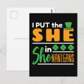 彼女をシェナニガンのSt patricks・ウィメンズに ポストカード (正面/裏面)